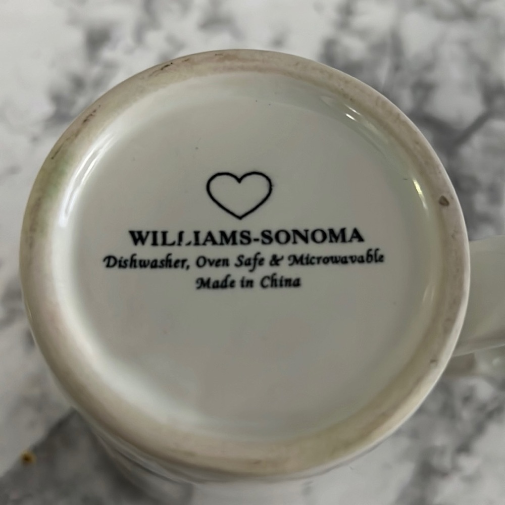 William Sonoma Heart Handle coffee mug - Picture 4 of 5